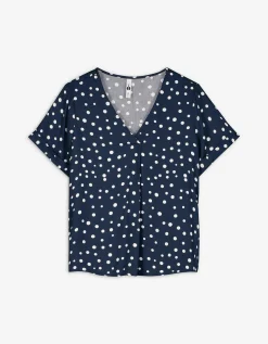 Blouseshirt - LENZING™ ECOVERO™ - donkerblauw