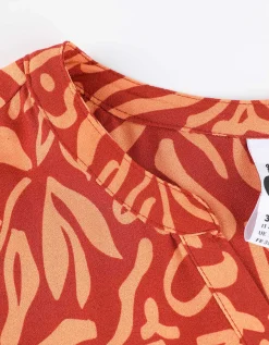 Blouseshirt - LENZING&trade; ECOVERO&trade; - donkerrood