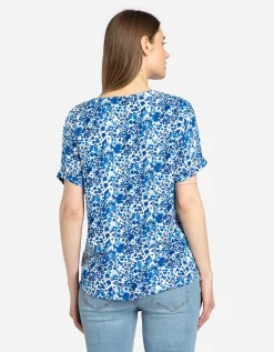 Blouseshirt - LENZING™ ECOVERO™ - lichtblauw