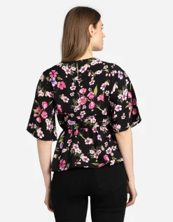 Blouseshirt - LENZING&trade; ECOVERO&trade; - zwart