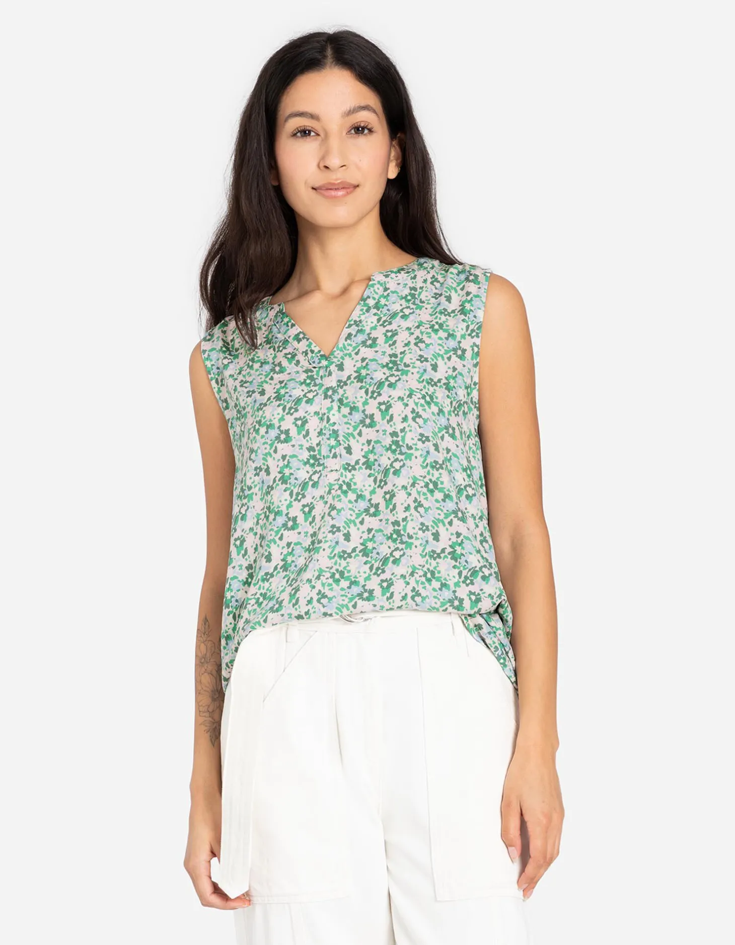 Blouseshirt - LENZING™ ECOVERO™ - groen