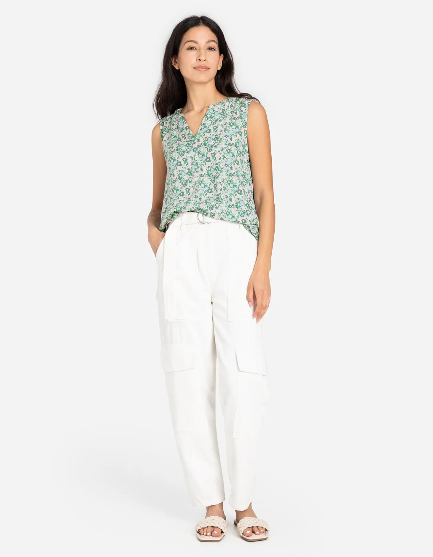 Blouseshirt - LENZING™ ECOVERO™ - groen