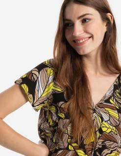 Blouseshirt - Wikkellook - zwart