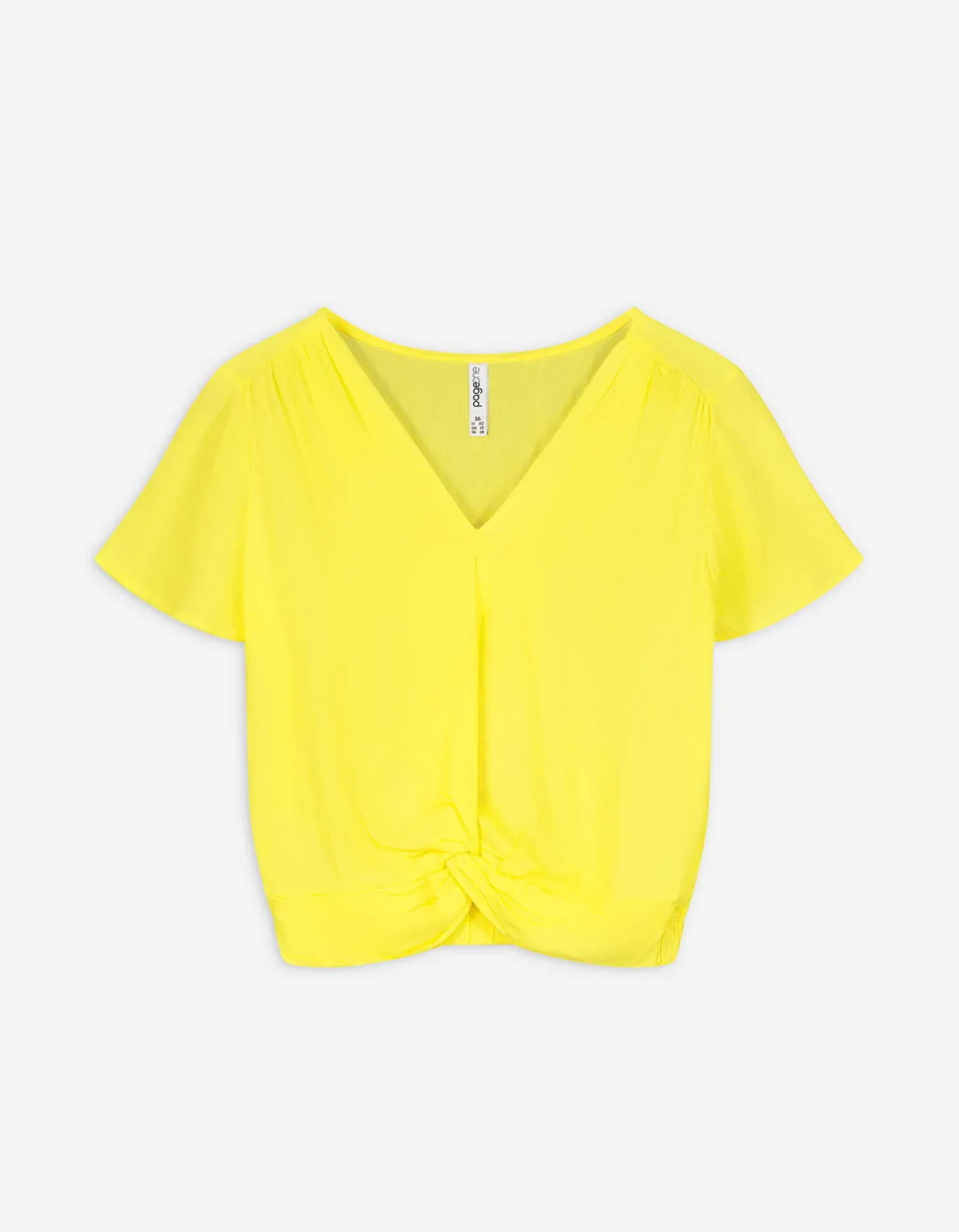 Blouseshirt - Wikkellook - lichtgeel