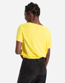 Blouseshirt - Wikkellook - lichtgeel