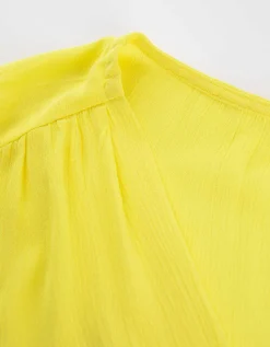 Blouseshirt - Wikkellook - lichtgeel