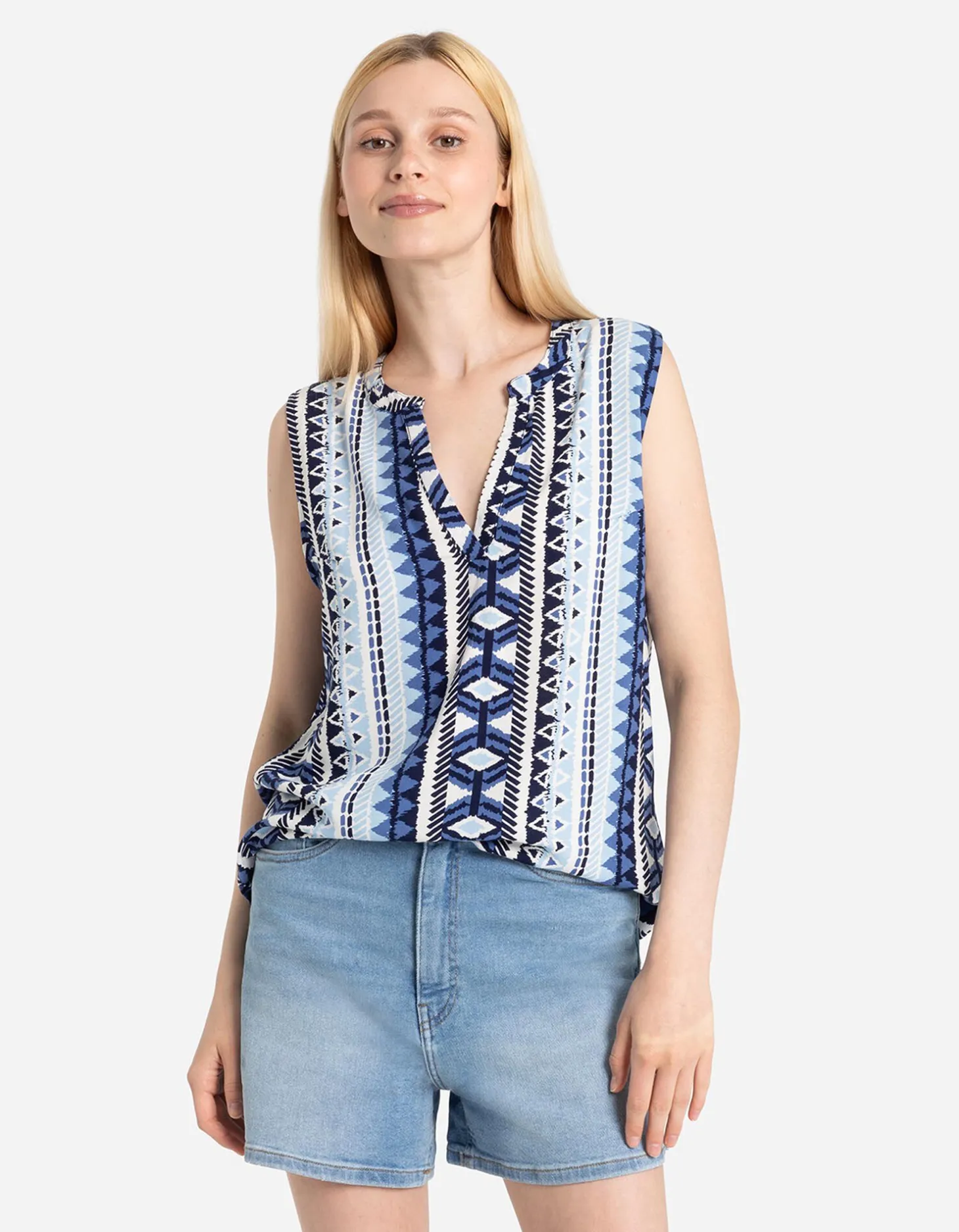 blousetop - LENZING™ ECOVERO™ - lichtblauw