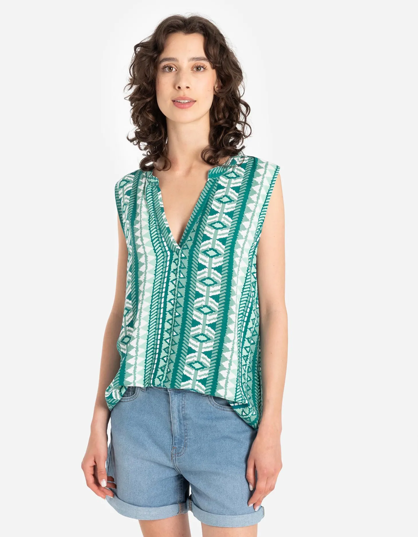 blousetop - LENZING™ ECOVERO™ - groen