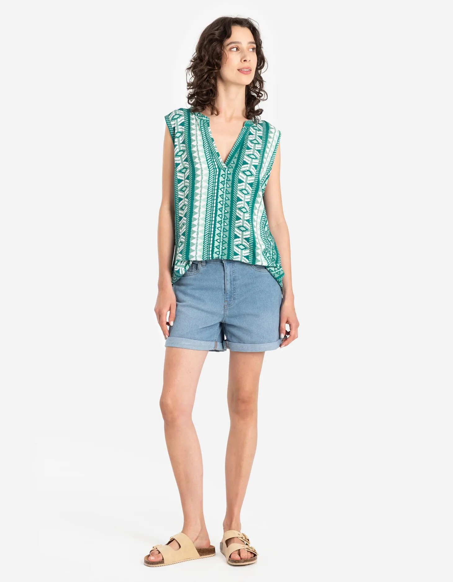 blousetop - LENZING™ ECOVERO™ - groen
