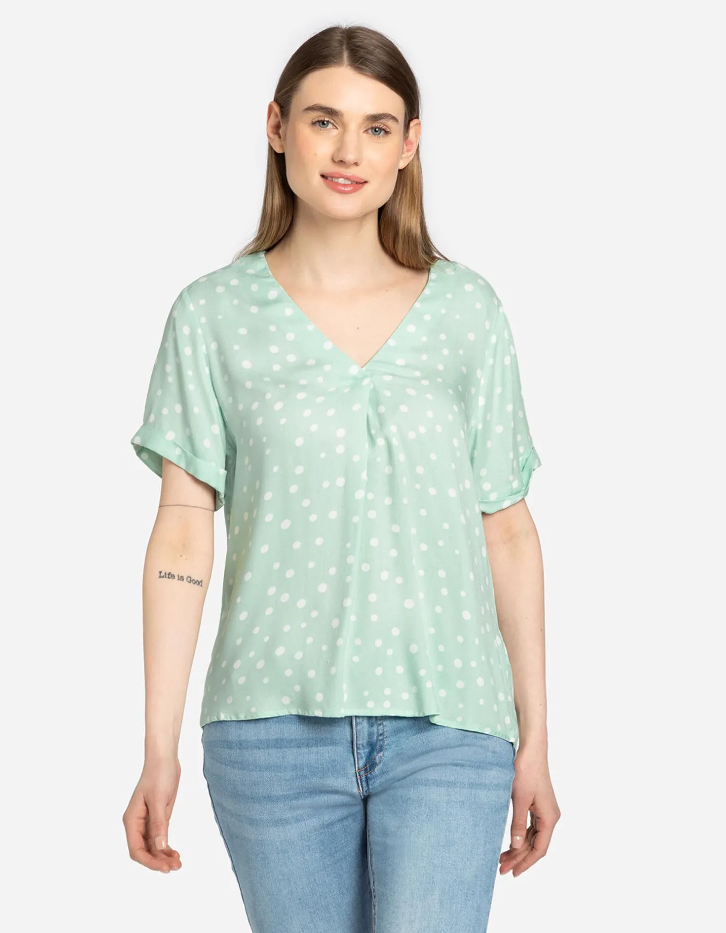 blousetop - LENZING™ ECOVERO™ - groen