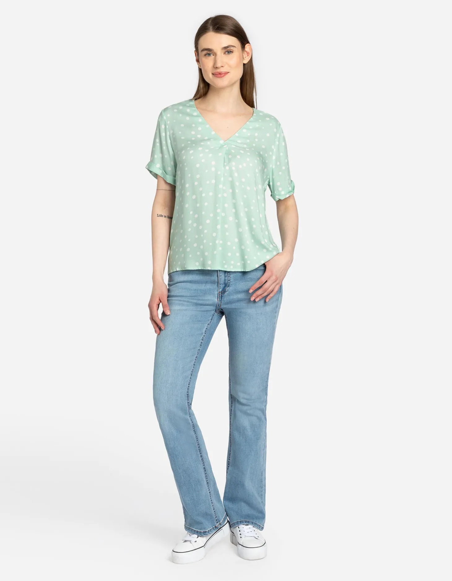 blousetop - LENZING™ ECOVERO™ - groen