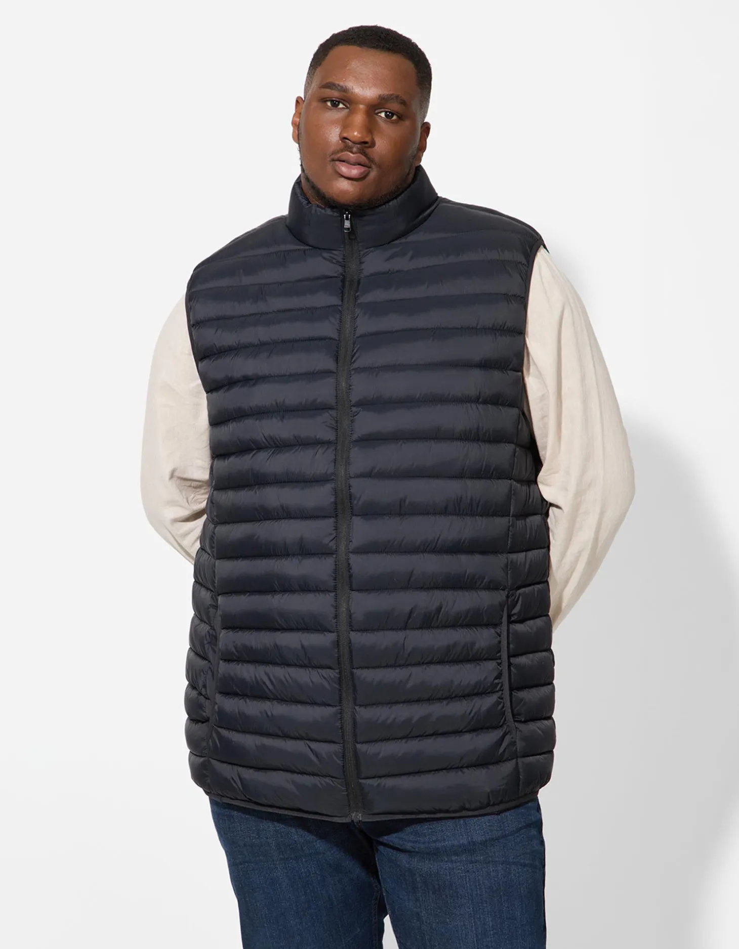 Bodywarmer - Opstaande kraag - donkerblauw