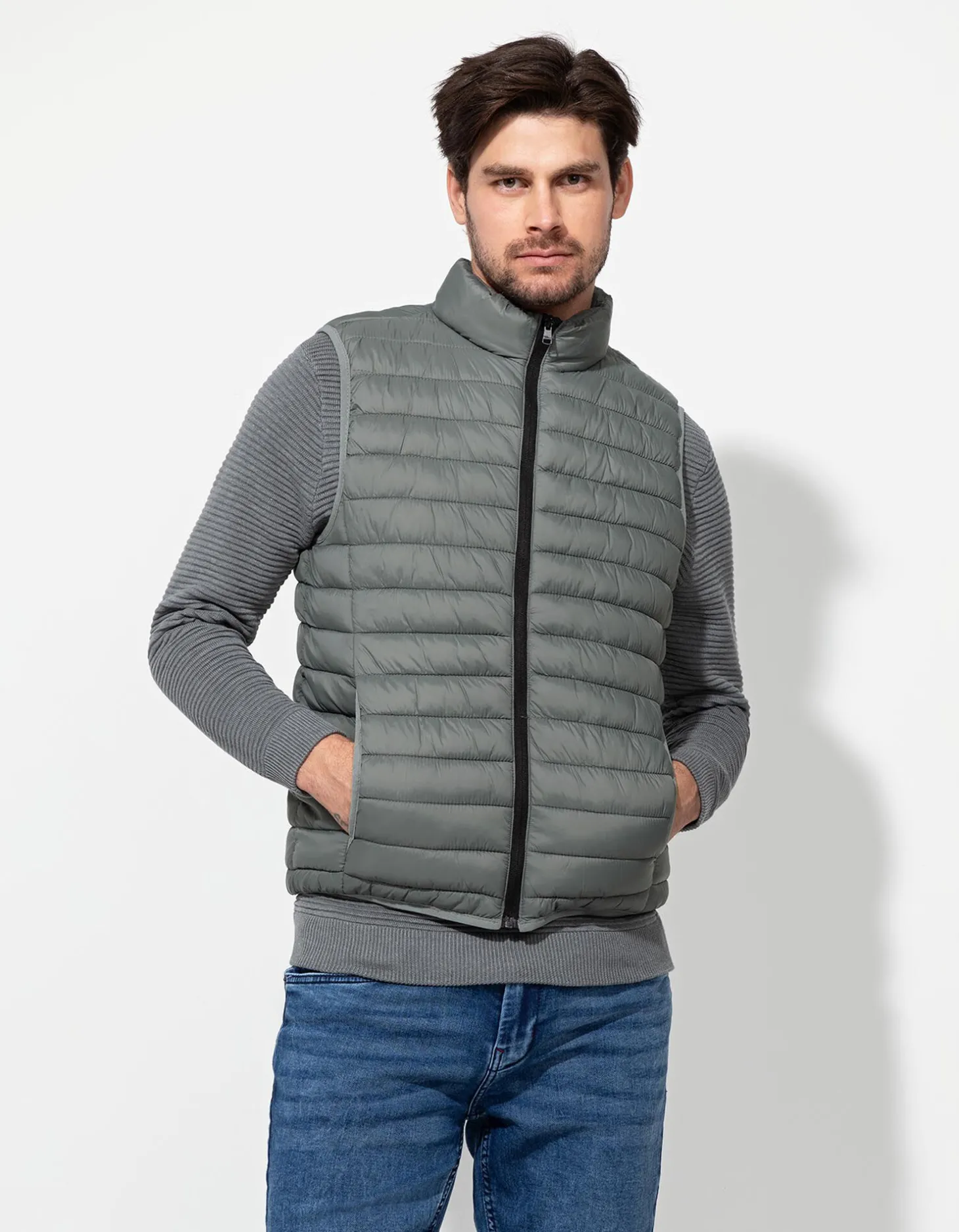 Bodywarmer - Steekzakken - donkergroen