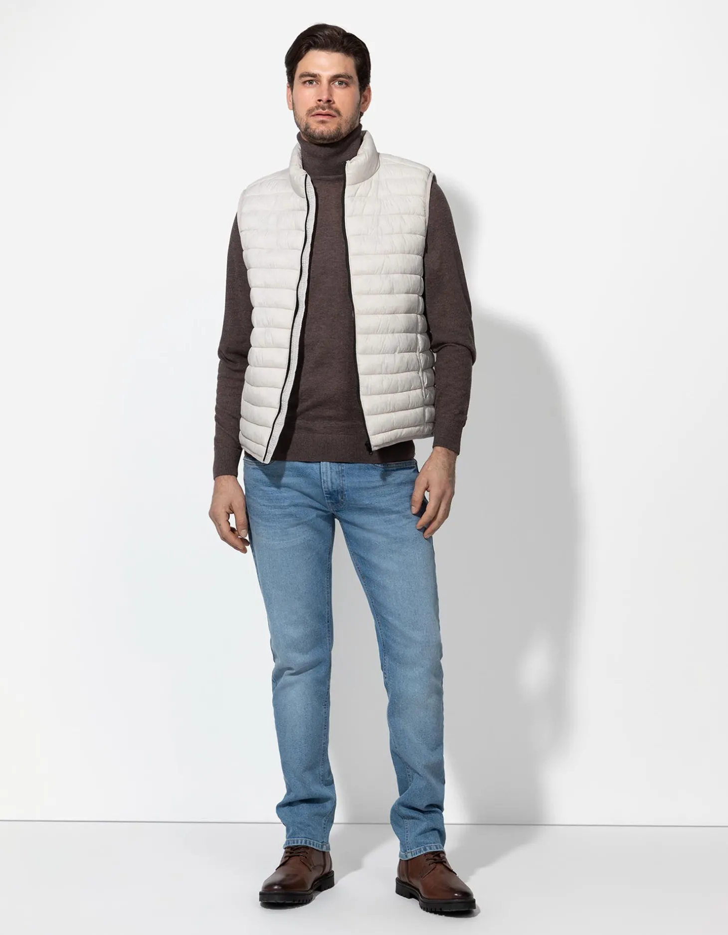 Bodywarmer - Steekzakken - beige