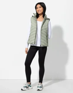 Bodywarmer - Stiknaden - lichtgroen