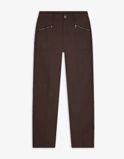 Broek - Effen - donkerbruin