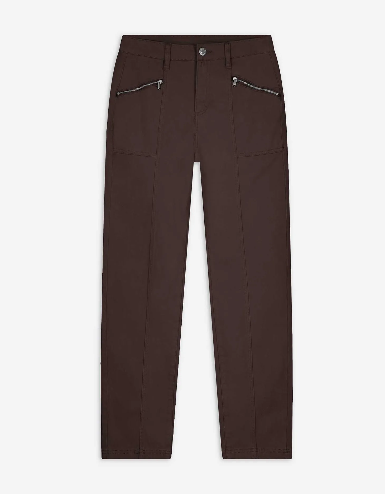 Broek - Effen - donkerbruin