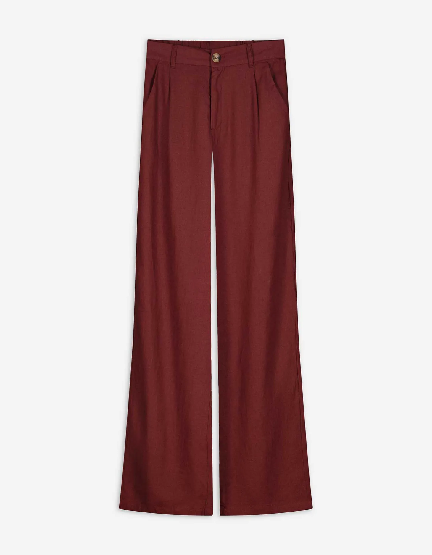 Broek - Linnenmix - donkerbruin