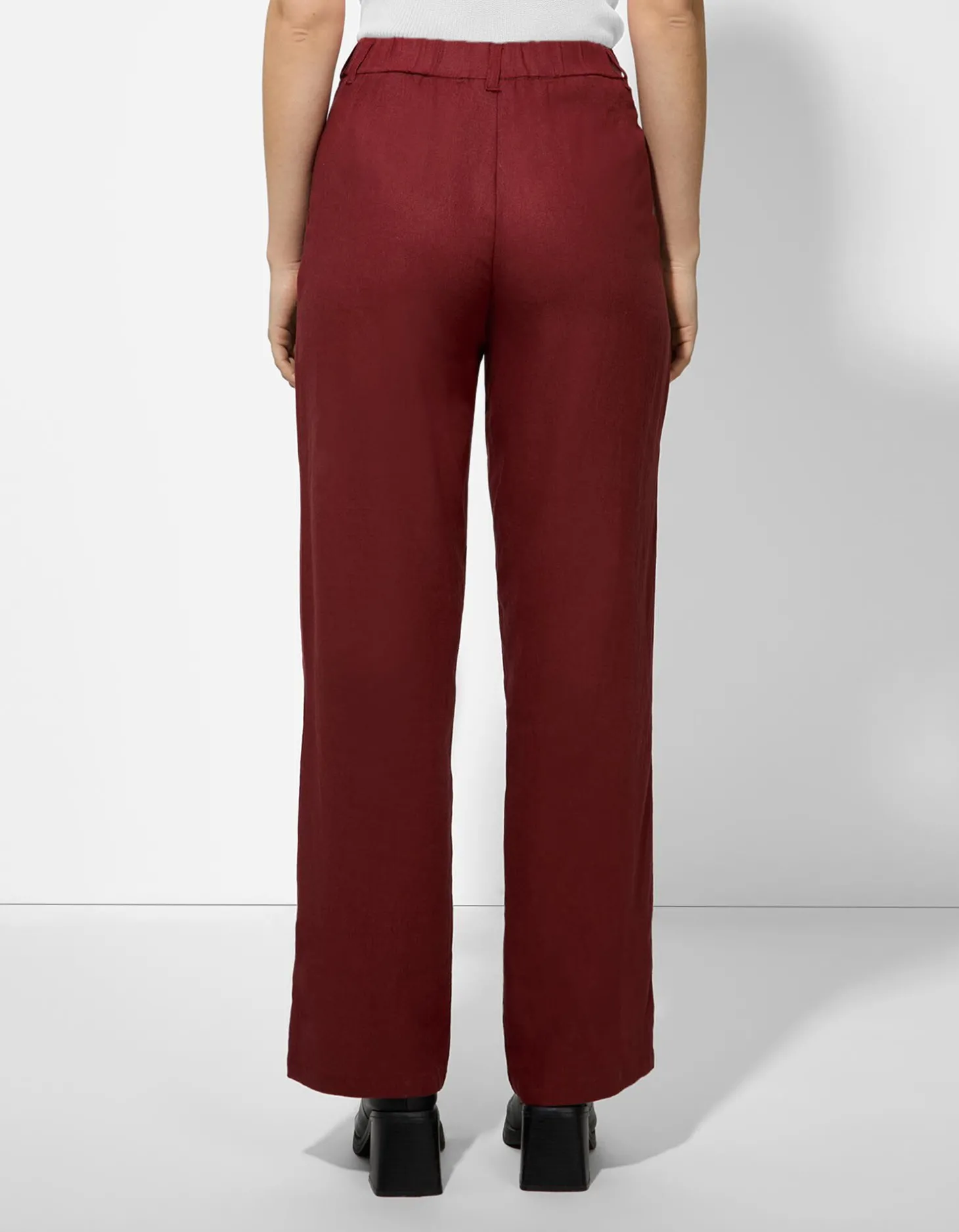 Broek - Linnenmix - donkerbruin