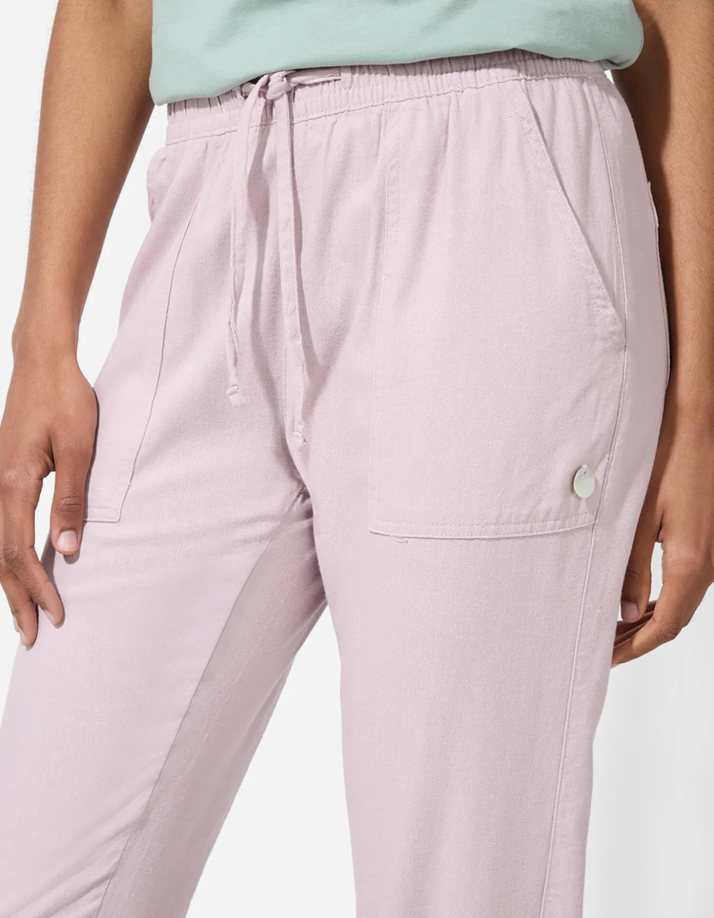 Broek - Linnenmix - roze
