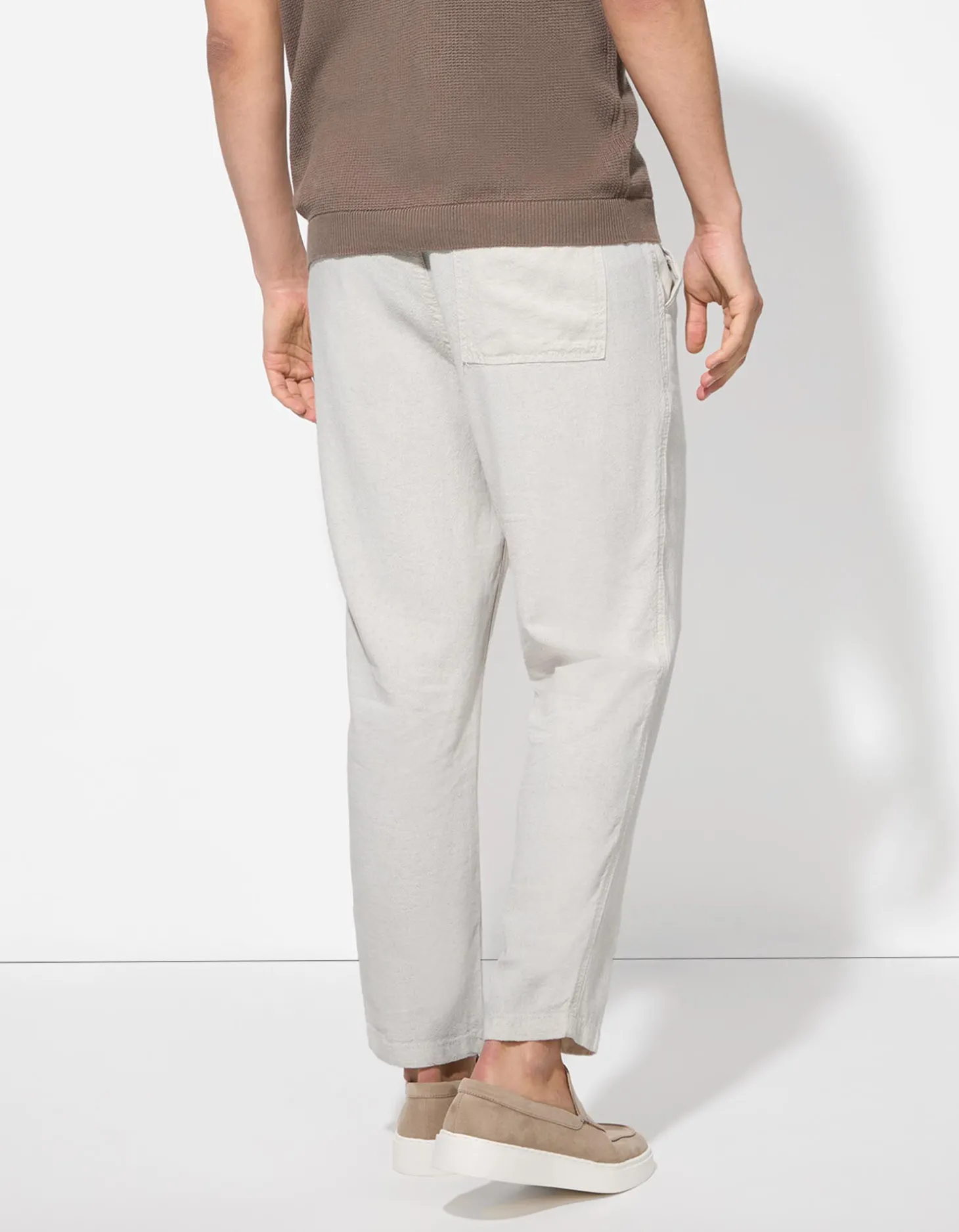 Broek - Linnenmix - wit