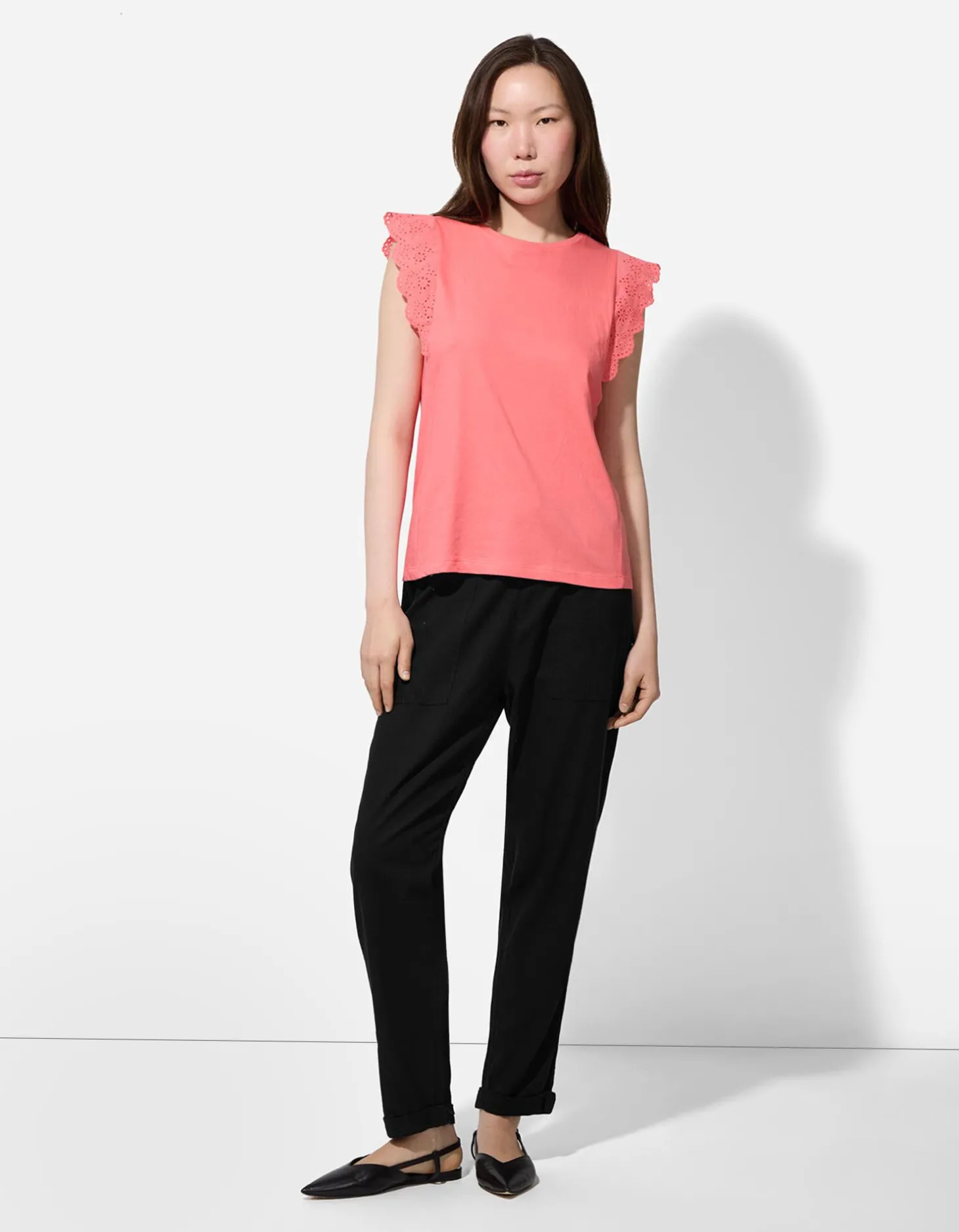Broek - Linnenmix - zwart