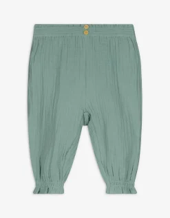 Broek - Mousseline - turkoois