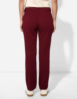 Broek - Plooi - donkerrood