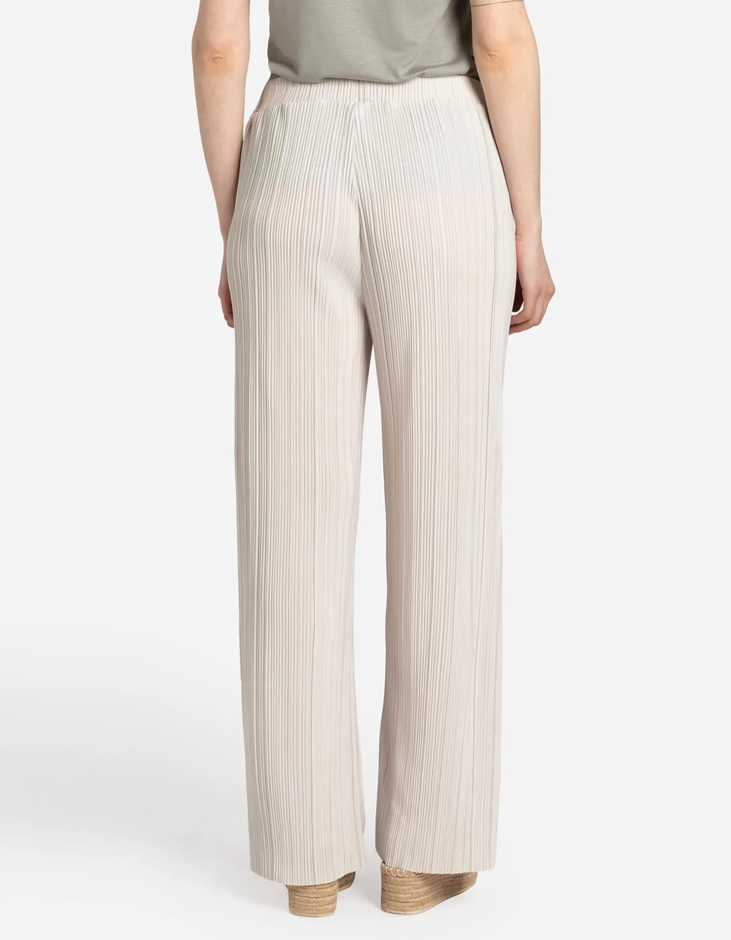 Broek - Plooien - wit