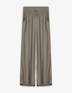 Broek - Wide fit - donkergroen
