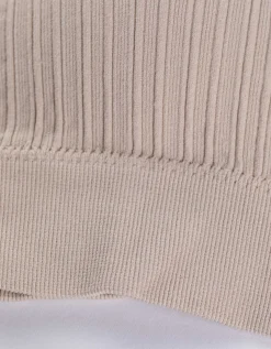 Bustier - Geribd - beige