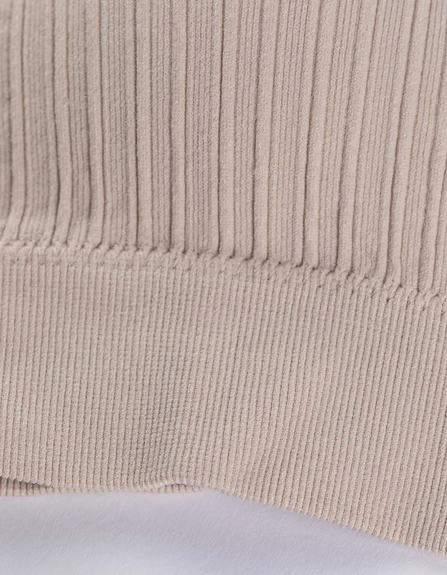 Bustier - Geribd - beige