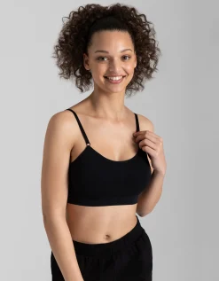 Bustier - grotendeels naadloos - zwart