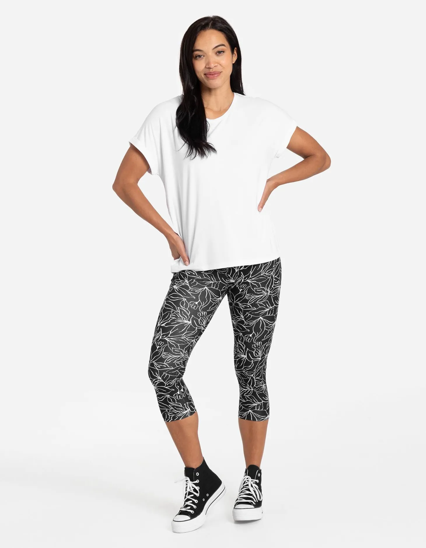 Capri broek - 3/4 lengte - zwart