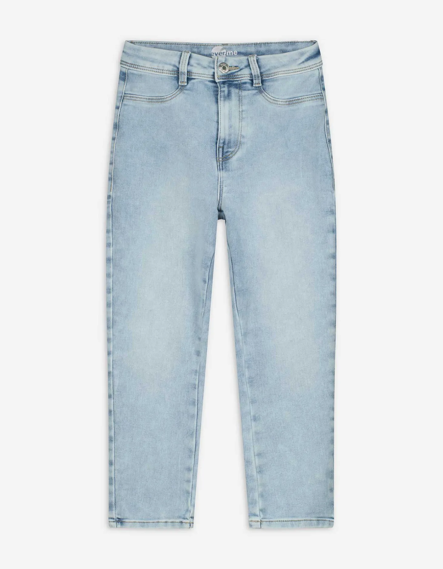 Capribroek - Hoge taille - lichtblauw
