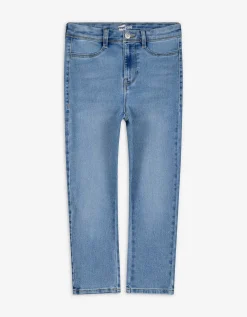 Capribroek - Hoge taille - blauw