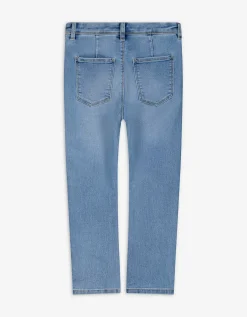 Capribroek - Hoge taille - blauw