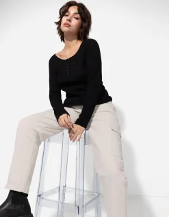 Cargobroek - Katoenmix - beige