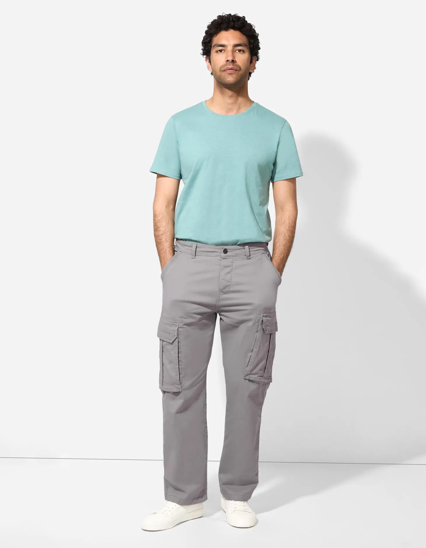 Cargobroek - Straight fit - grijs