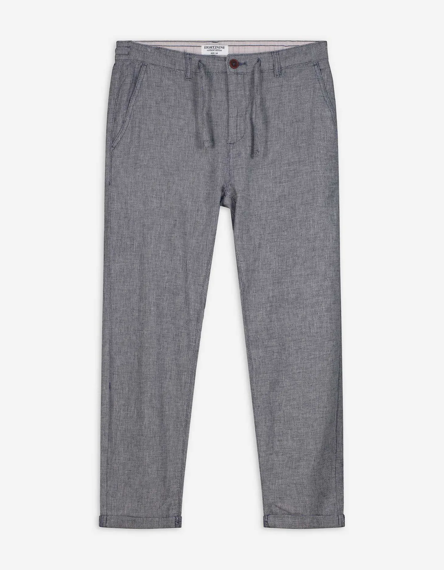 Chino - Linnenlook - donkerblauw