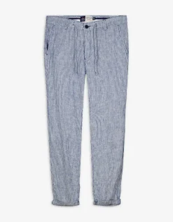 Chino - Linnenmix - donkerblauw