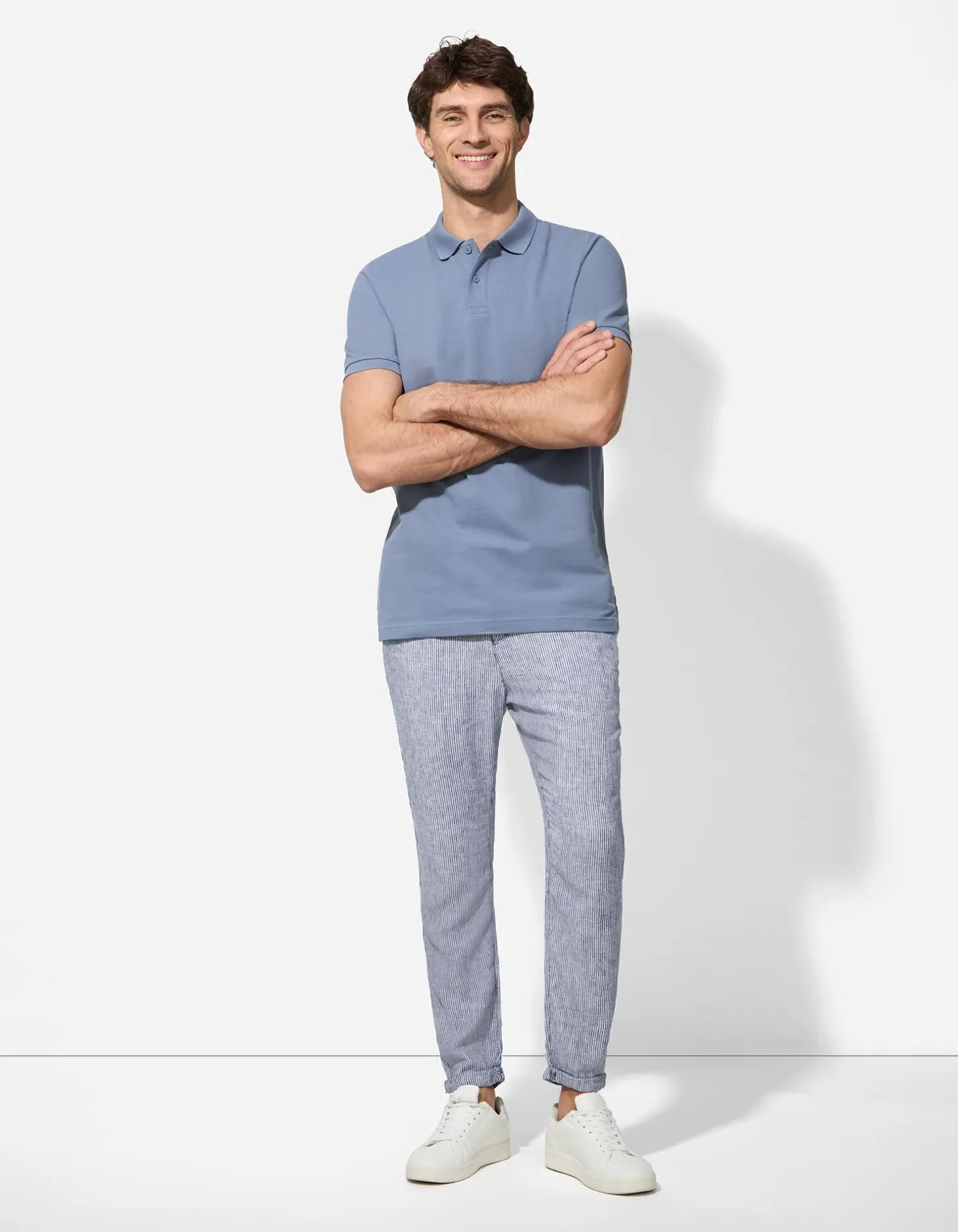 Chino - Linnenmix - donkerblauw