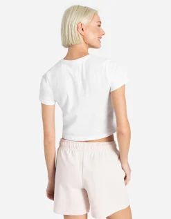 Cropped shirt - Borduursels - wit