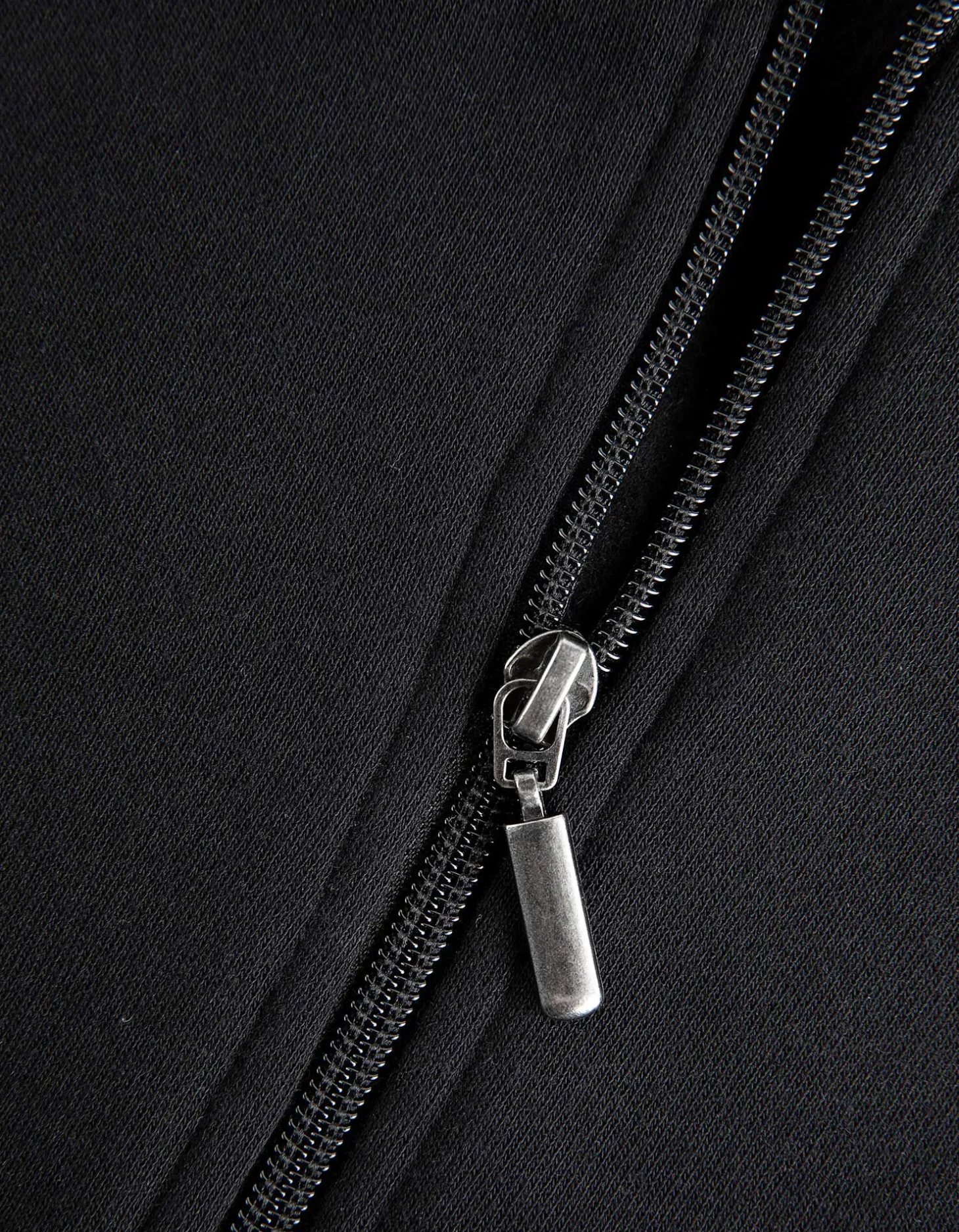 Cropped sweatjack - Capuchon met tunnelkoord - zwart