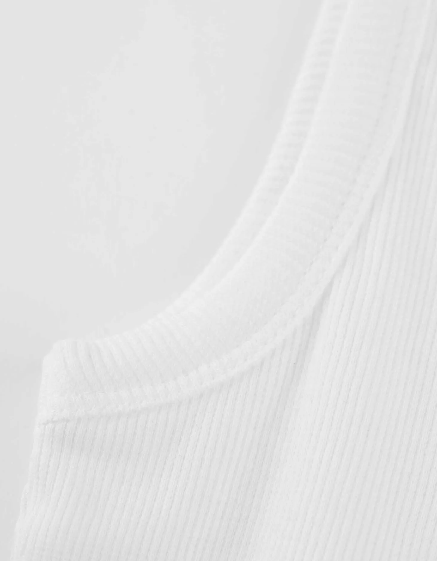 Cropped top - Effen - wit