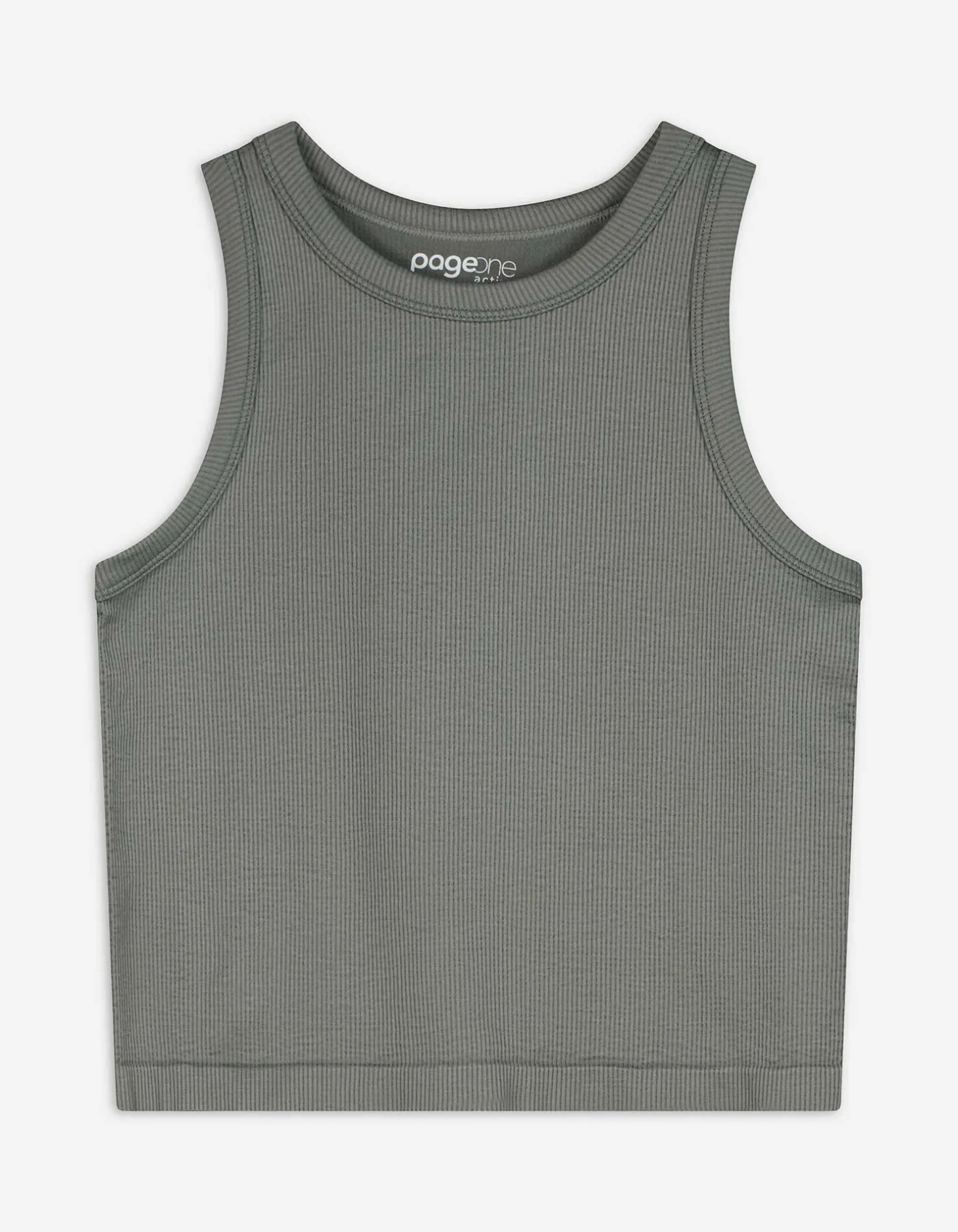 Cropped top - Naadloos - grijs