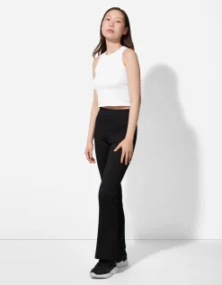 Cropped top - Naadloos - wit