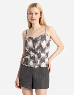 Cropped top - Slim fit - donkergrijs