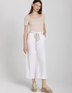 Culotte - Linnenmix - wit
