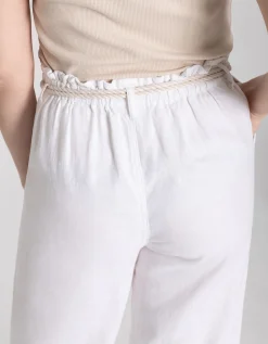 Culotte - Linnenmix - wit